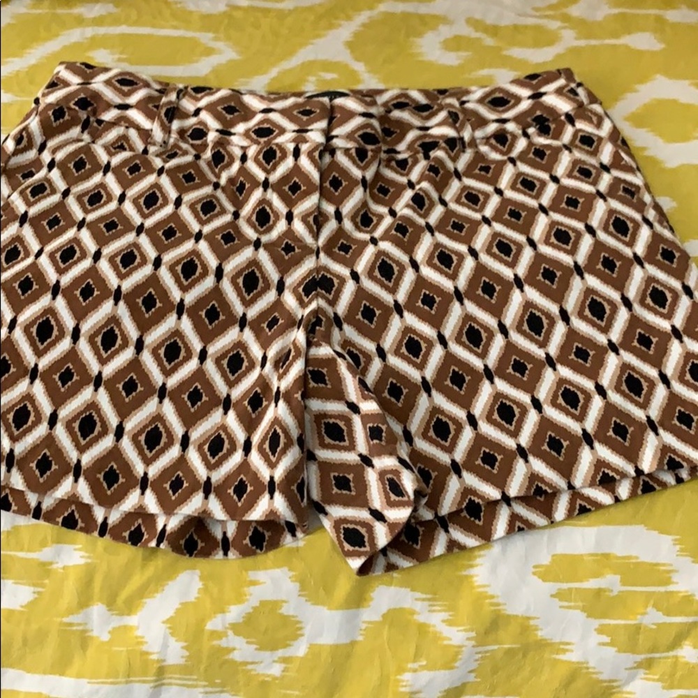 Brown and Black patterned shorts